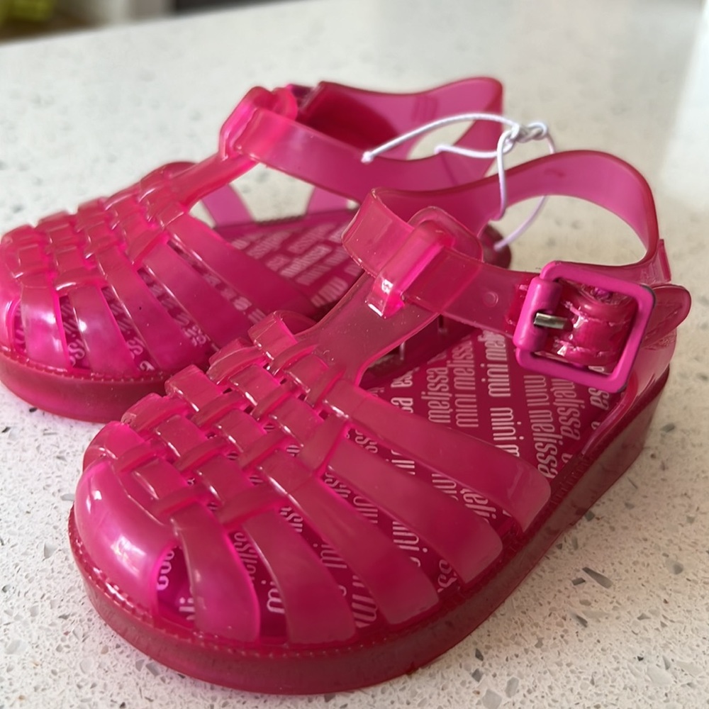 SALE💗NWOT 💗Pink MiniMelissa jelly sandals - Picture 2 of 4